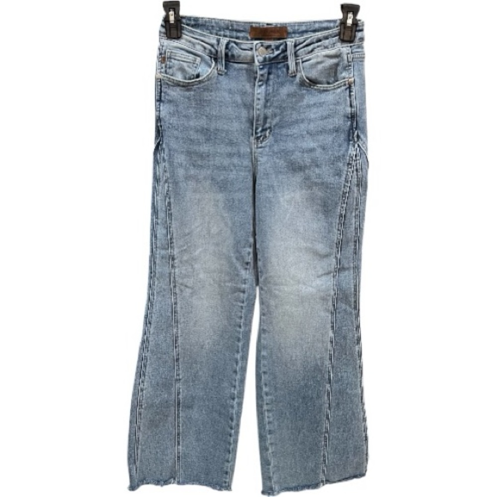 Judy Blue High Rise Side Seam Retro Wide Leg Jeans 5 27